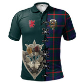 Clan Agnew Modern Tartan Polo Shirt - Lion Rampant And Celtic Thistle Style LQ56 Agnew Modern Tartan Tartan Polo